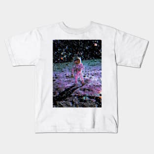 Glitched Moon landing Kids T-Shirt